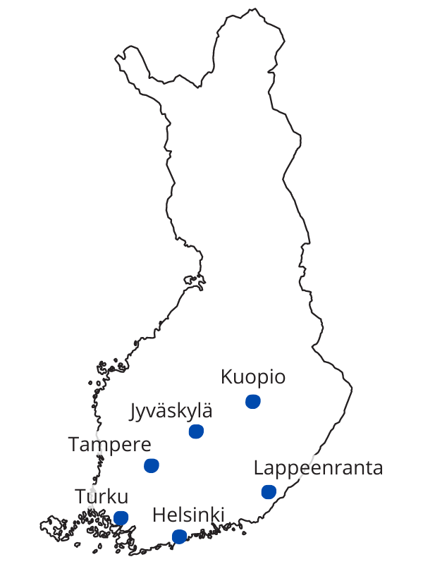 Mapa - Tour por Finlandia